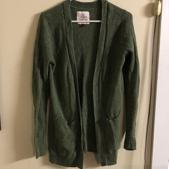 SO Perfect Cardigan. Olive green. - Picture 1 of 4